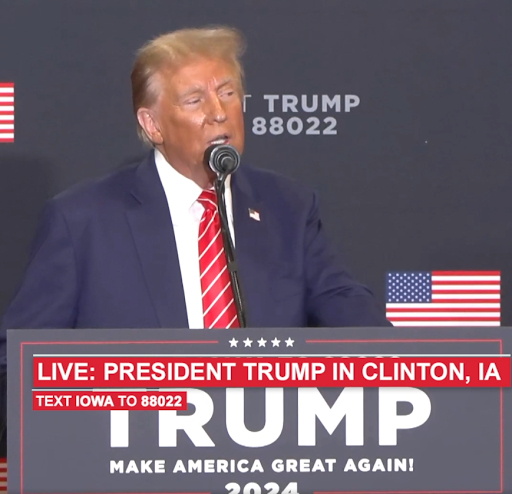 연설 중인 도널드 트럼프 전 미국 대통령/트럼프 전 대통령의 소셜네트워크 페이지(https://www.facebook.com/DonaldTrump/?checkpoint_src=any)